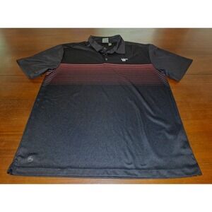 Stormtech Mens Short Sleeve Collared Striped Black Kiwi Golf Polo Shirt‎ Size XL
